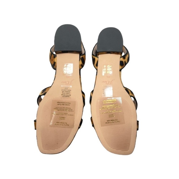 NWT J.Crew Abbie Cross-Strap Sandal in Leopard Calf Hair Leather Size 7.5 - Picture 7 of 9
